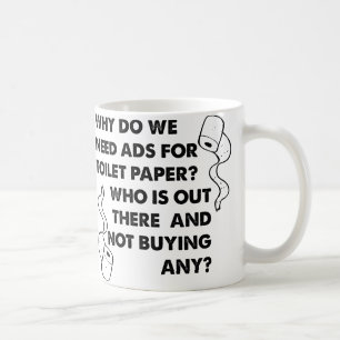 Café Caneca Divertida de Anúncios de Papel Higiênico