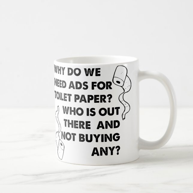 Café Caneca Divertida de Anúncios de Papel Higiênico (Direita)