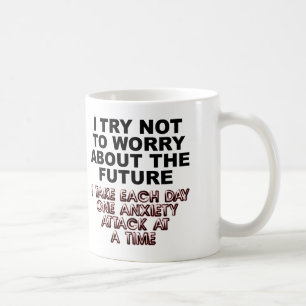 Café Caneca Divertida de Ataque de Ansiedade ou Caneca