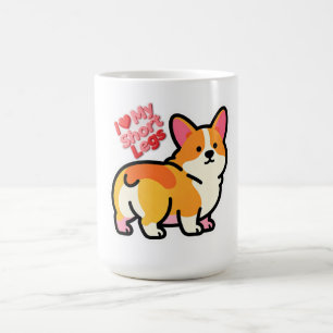 Café Caneca Divertida de Corgi - Eu Amo Minhas Pernas C