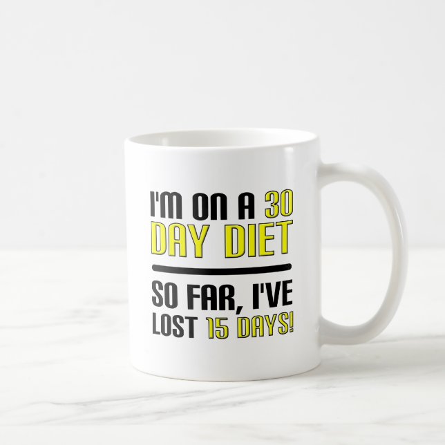 Café Caneca Divertida de Dieta de 30 Dias (Direita)