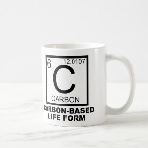 Café Caneca Divertida de Forma de Vida à Base de Carbon