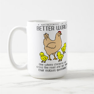 Café Caneca Divertida de Frango Sonho de um Mundo Melho