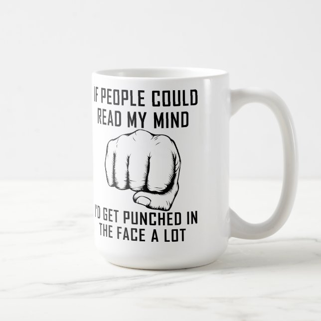 Café Caneca Divertida de Leitura de Mentes (Direita)