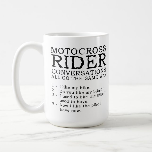 Café Caneca Divertida de Moto de Trilha Conversas de Mo (Esquerda)