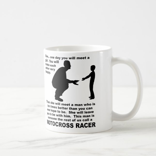 Café Caneca Divertida de Motocross de Terra com Conselh (Direita)