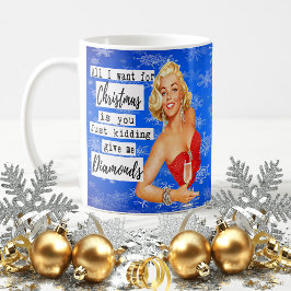 Café Caneca Divertida de Natal Melhor Amiga "Dê-me Diam