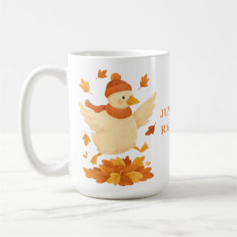 Café Caneca Divertida de Outono: Ganso Salta Primeiro, 