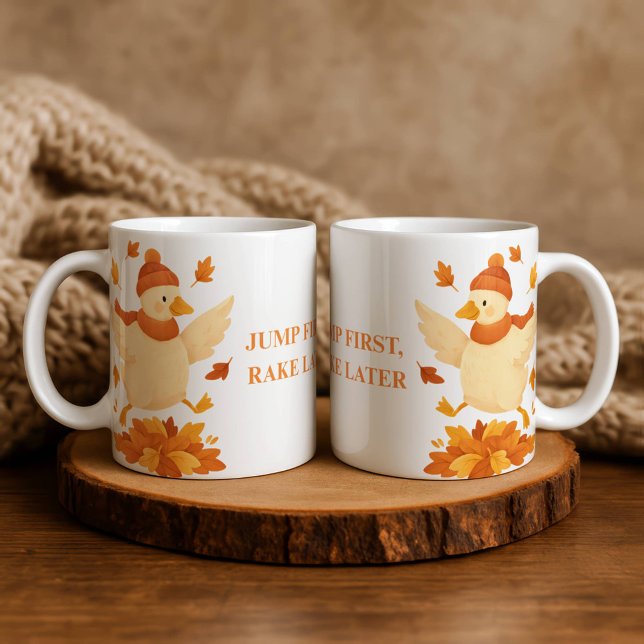 Café Caneca Divertida de Outono: Ganso Salta Primeiro e (Criador carregado)
