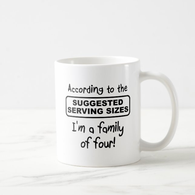 Café Caneca Divertida de Porção Sugerida (Direita)
