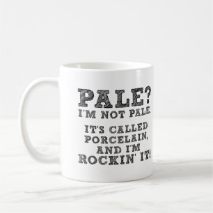 Café Caneca Divertida de Porcelana Rockin' Pálida