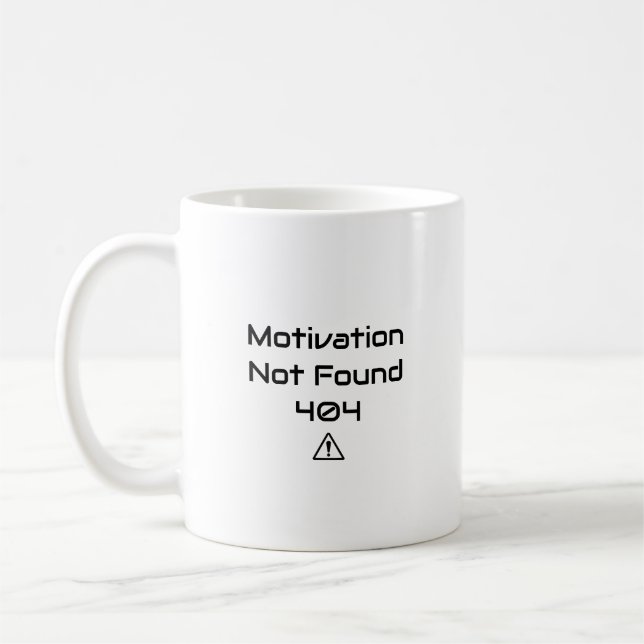 Café Caneca Divertida de Programador - Motivação 404 Nã (Esquerda)