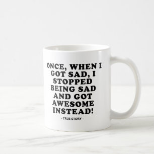 Café Caneca Divertida de Triste para Incrível