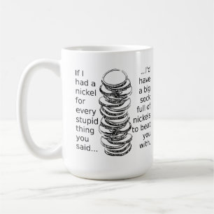 Café Caneca Divertida Meia Cheia De Moedas