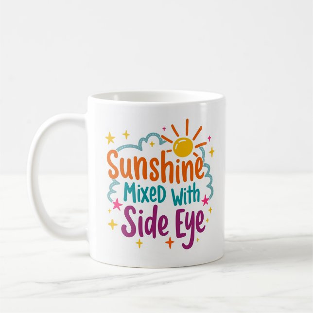 Café Caneca Divertida Mistura de Sol com Olhar de Esqui (Esquerda)