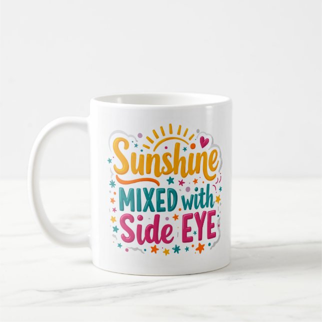 Café Caneca Divertida Misturando Luz Solar com Olhar de (Esquerda)