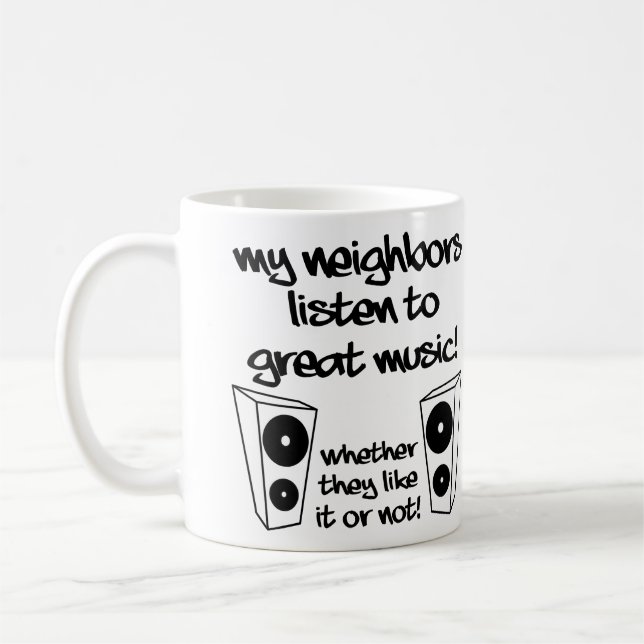 Café Caneca Divertida ou Caneca de Viagem para Ouvir Mú (Esquerda)