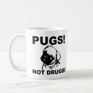 Café Caneca Divertida ou Caneca de Viagem Pug Não Droga