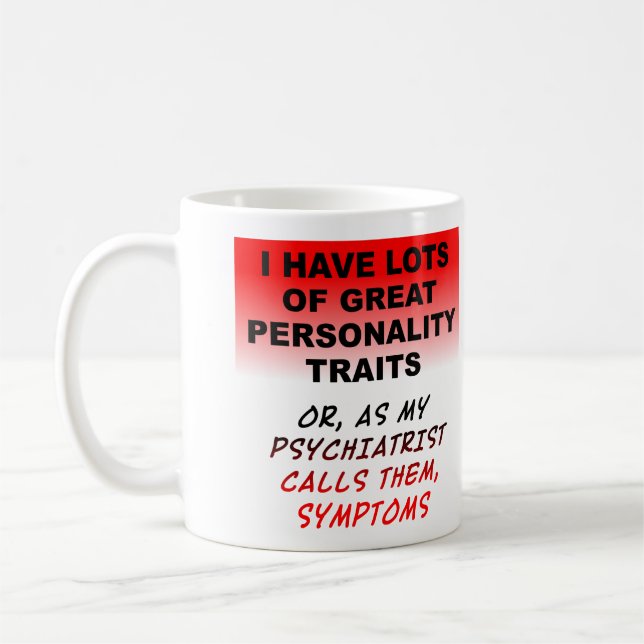 Café Caneca Divertida Sintomas de Personalidade (Esquerda)