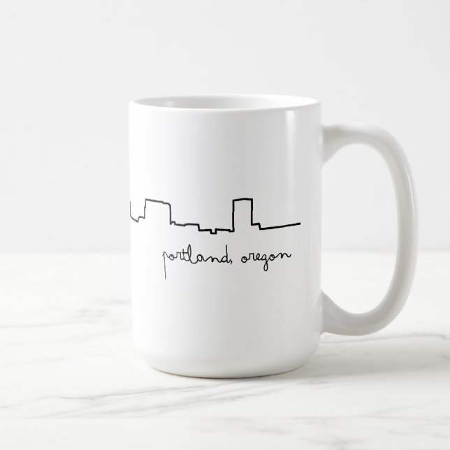 Café Caneca do amor de Portland, arquitectura da cidade (Direita)