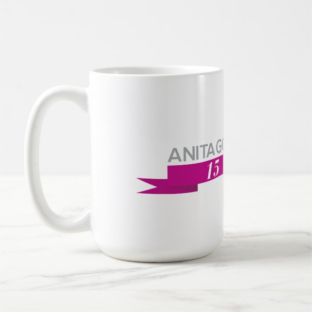 Café Caneca do aniversário de Anita 15a - grande (Esquerda)