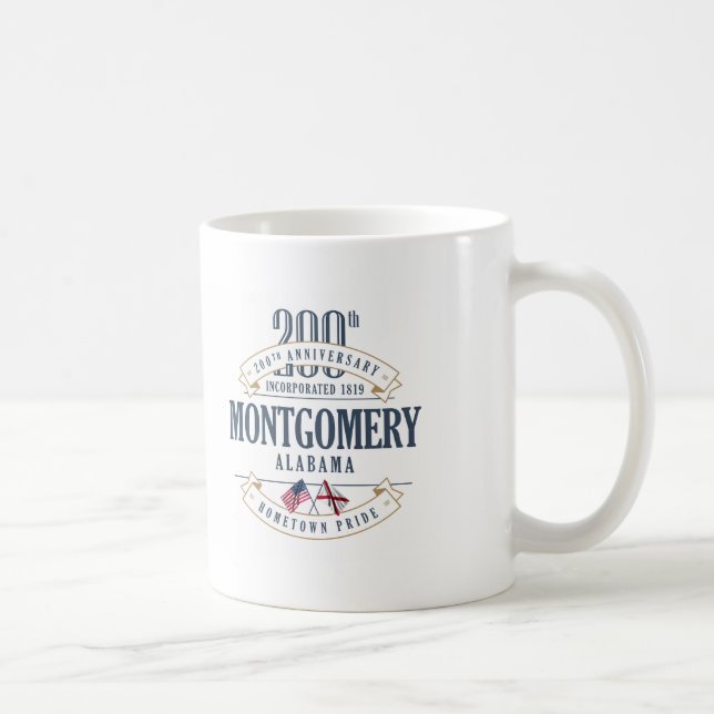 Café Caneca do aniversário de Montgomery, Alabama 200th (Direita)