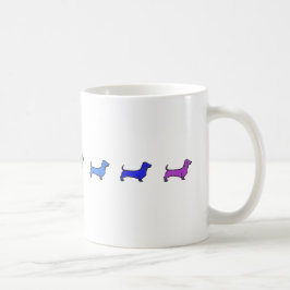 Café Caneca do arco-íris de Daschund