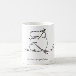Café Caneca do barco de fileira do hipopótamo