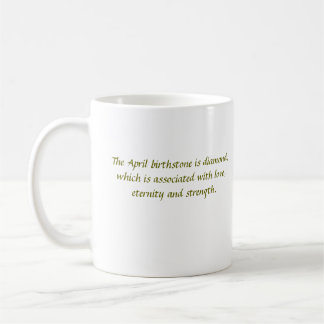 Café Caneca do birthstone de abril