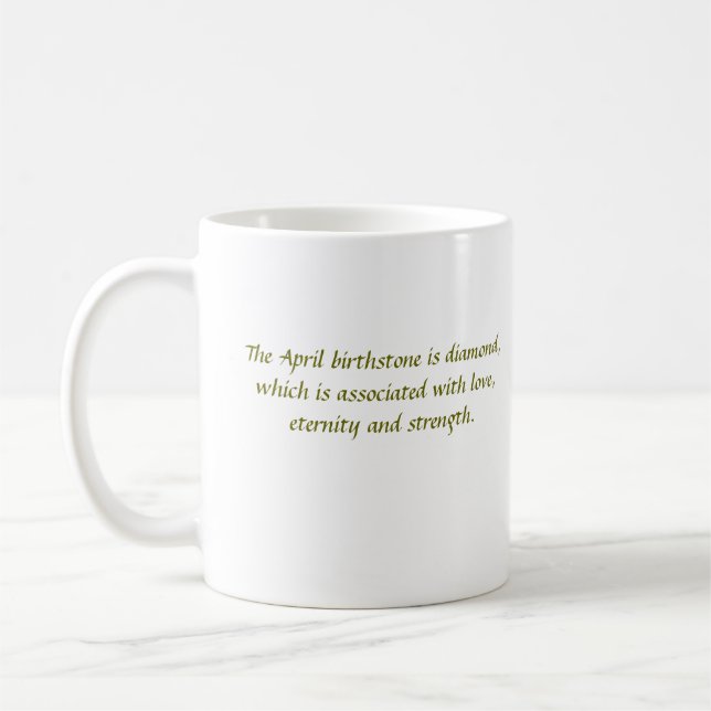 Café Caneca do birthstone de abril (Esquerda)