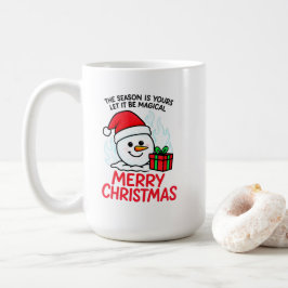 Café Caneca do Boneco de Neve Alegre Natal Férias