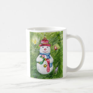 Café Caneca do boneco de neve da árvore de Natal