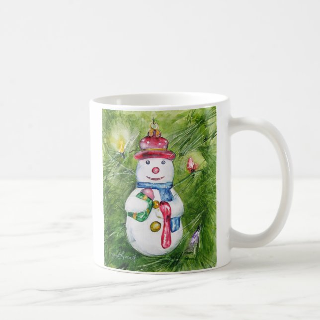 Café Caneca do boneco de neve da árvore de Natal (Direita)