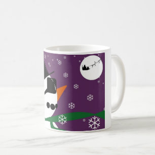 Café Caneca do boneco de neve & do Natal do papai noel