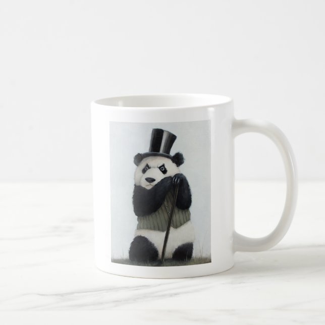 Café Caneca do branco da panda 11oz de Percival (Direita)