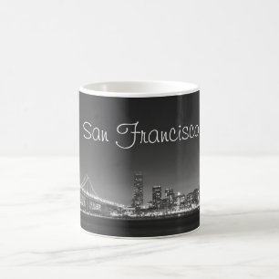 Café Caneca do branco do preto da skyline de San
