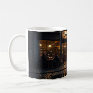 Café Caneca do Brilho Noturno do Pub de Cerveja Belga