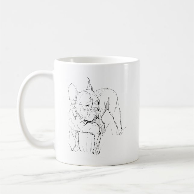 Café Caneca do Bulldog Francês – Ilustração de Cachorro (Esquerda)