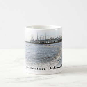 Café Caneca do cais do prazer da ilha de Galveston