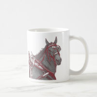 Caneca do cavalo de Percheron