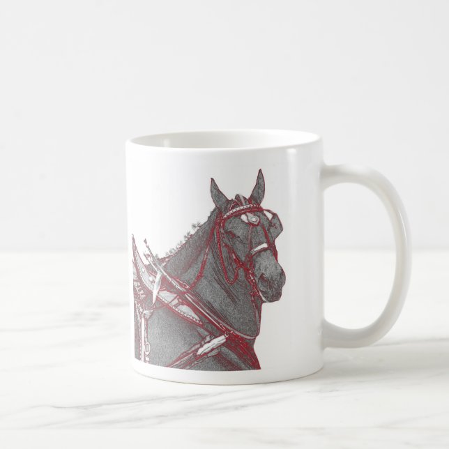 Café Caneca do cavalo de Percheron (Direita)