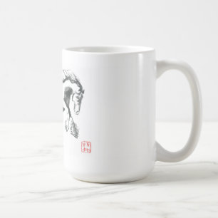 Café Caneca do cavalo de Sumi-e