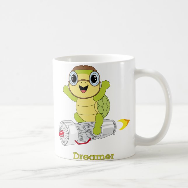 Café Caneca do clássico de Dreamer™ da tartaruga (Direita)
