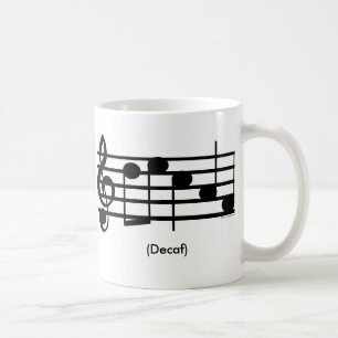 Café Caneca do Clef de triplo do "Decaf"