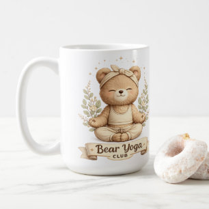 Café Caneca do Clube de Yoga do Urso Fofo Urso Adoráv