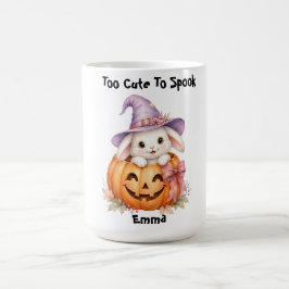 Café Caneca do Coelho de Halloween Fofo com Abóbora e N