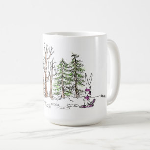 Café Caneca do coelho de Snowshoeing