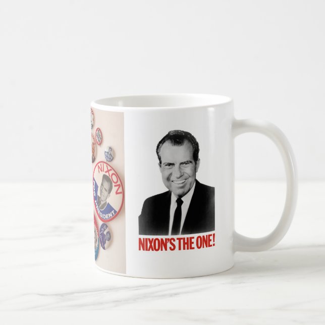 Café Caneca do coletor do botão de Richard Nixon (Direita)