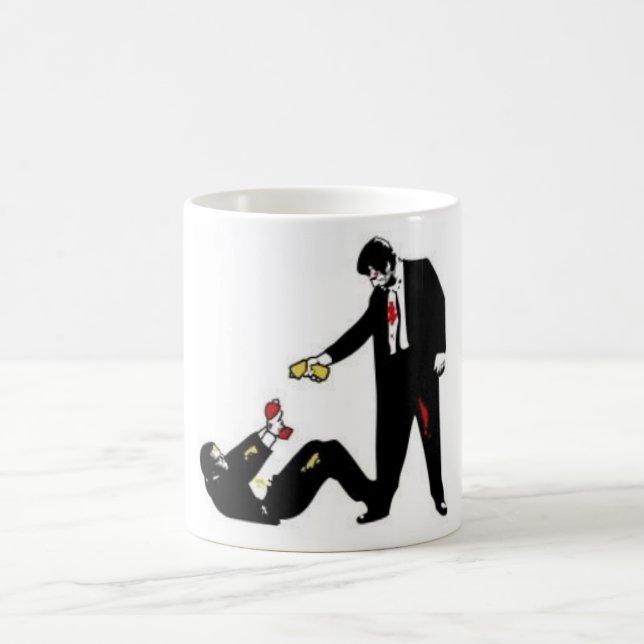 Café Caneca do combate dos desenhos animados de (Centro)