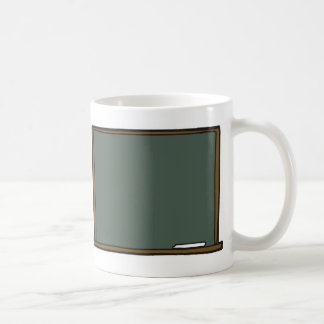 Café Caneca do conselho de giz do professor vazio